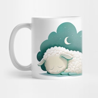 A young baby lamb sleeping under the stars Mug